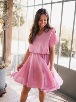 Robes-EASY-CLOTHES Robe Suz - roseEasy Clothes Rose       