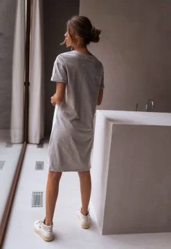 Robes-EASY-CLOTHES Robe t-shirt Adeline - griseEasy Clothes Grise       