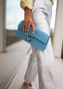 Sacs & Pochettes-EASY-CLOTHES Sac Jama Bleu | Effet clutch | Rectangulaire | Nos AccessoiresEasy Clothes Bleu