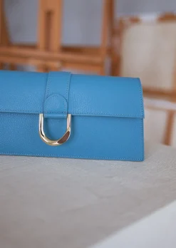 Sacs & Pochettes-EASY-CLOTHES Sac Jama Bleu | Effet clutch | Rectangulaire | Nos AccessoiresEasy Clothes Bleu       