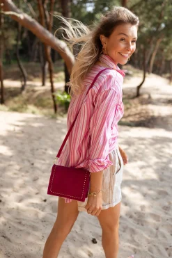 Sacs & Pochettes-EASY-CLOTHES Sac Lazo - framboiseEasy Clothes Framboise       