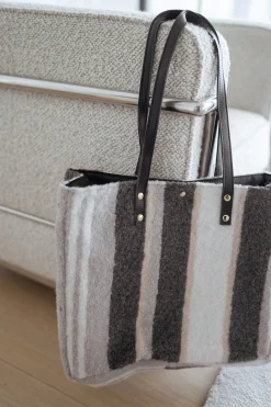 Sacs & Pochettes-EASY-CLOTHES Sac Leah - gris à lignesEasy Clothes Gris à lignes       