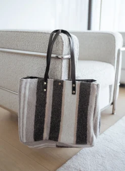 Sacs & Pochettes-EASY-CLOTHES Sac Leah - gris à lignesEasy Clothes Gris à lignes       