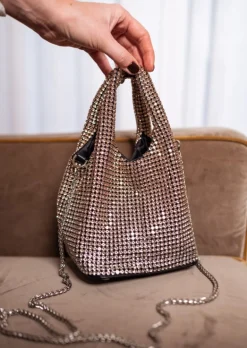 Sacs & Pochettes-EASY-CLOTHES Sac Strass Doré - Holy - Nos AccessoiresEasy Clothes Doré