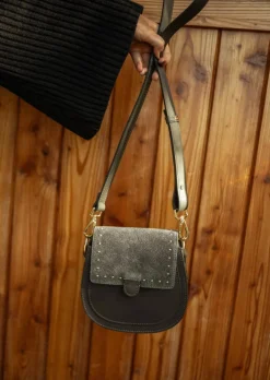 Sacs & Pochettes-EASY-CLOTHES Sac Willow - Kaki - Cuir & DaimEasy Clothes Kaki       