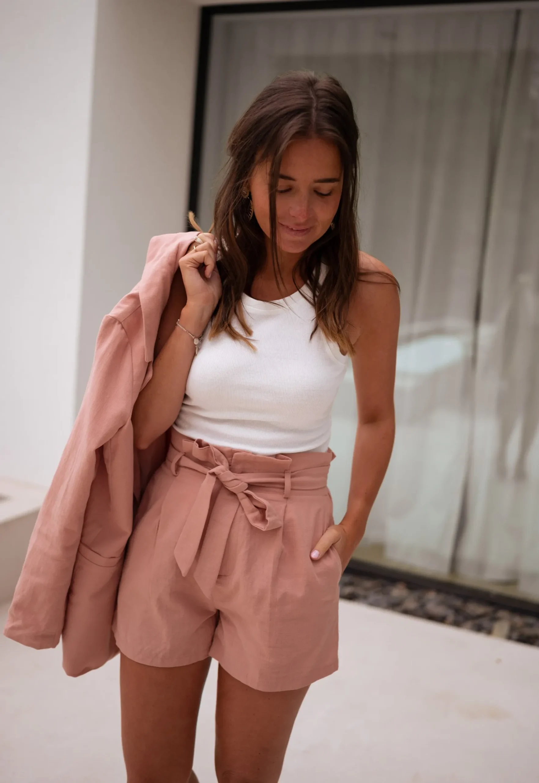 Jupes & Shorts-EASY-CLOTHES Short Arly - roseEasy Clothes Rose