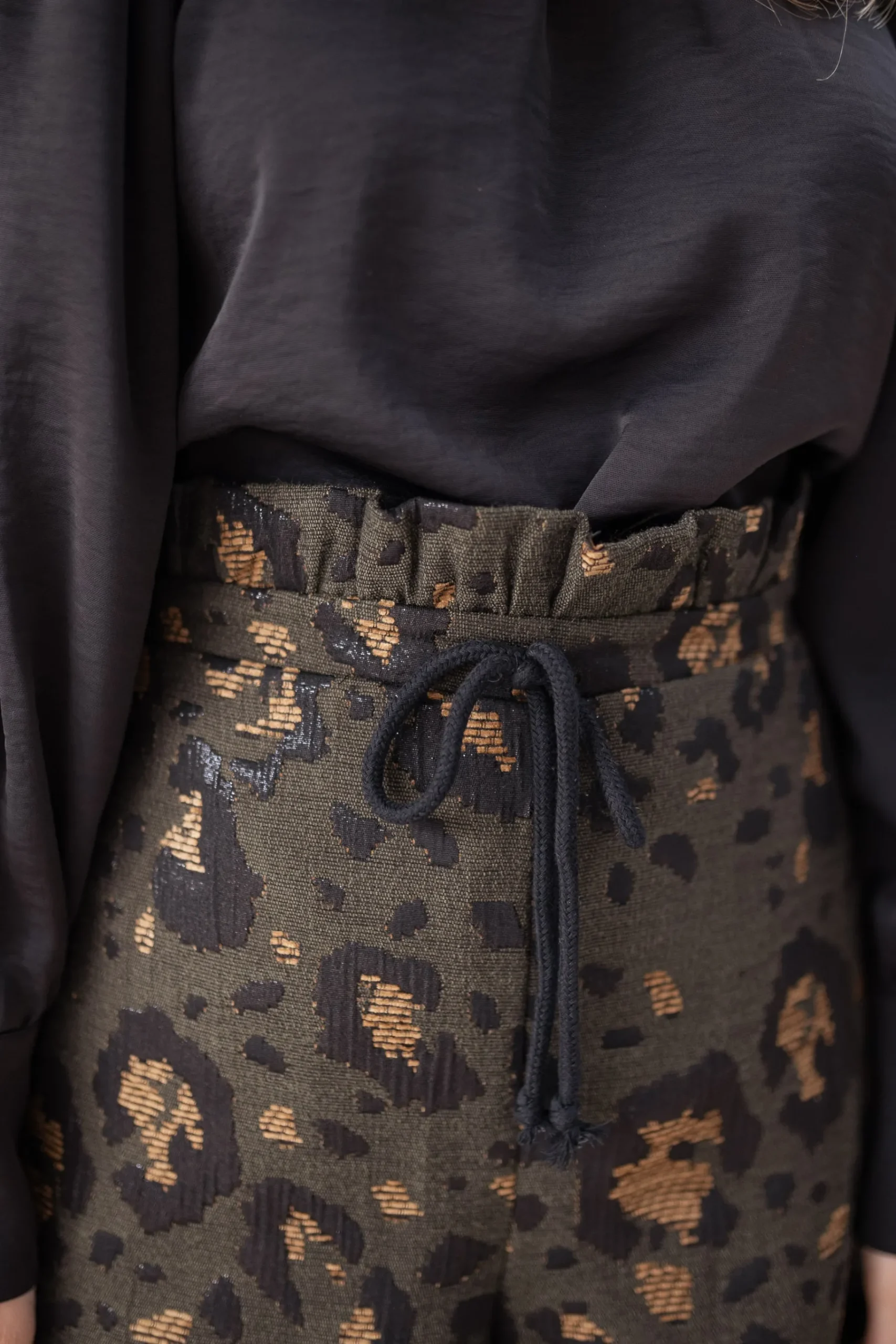 Jupes & Shorts-EASY-CLOTHES Short Ayrton CREATION - léopard kakiEasy Clothes Léopard kaki