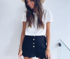 Jupes & Shorts-EASY-CLOTHES Short Christie - noirEasy Clothes Noir