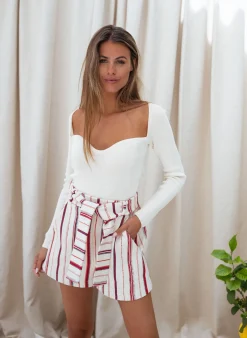 Jupes & Shorts-EASY-CLOTHES Short CREATION - Sixtine à rayures -Easy Clothes Sixtine à rayures -