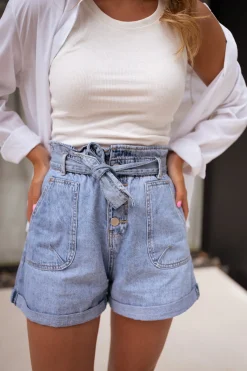 Jupes & Shorts-EASY-CLOTHES Short Dani - en jeansEasy Clothes En jeans