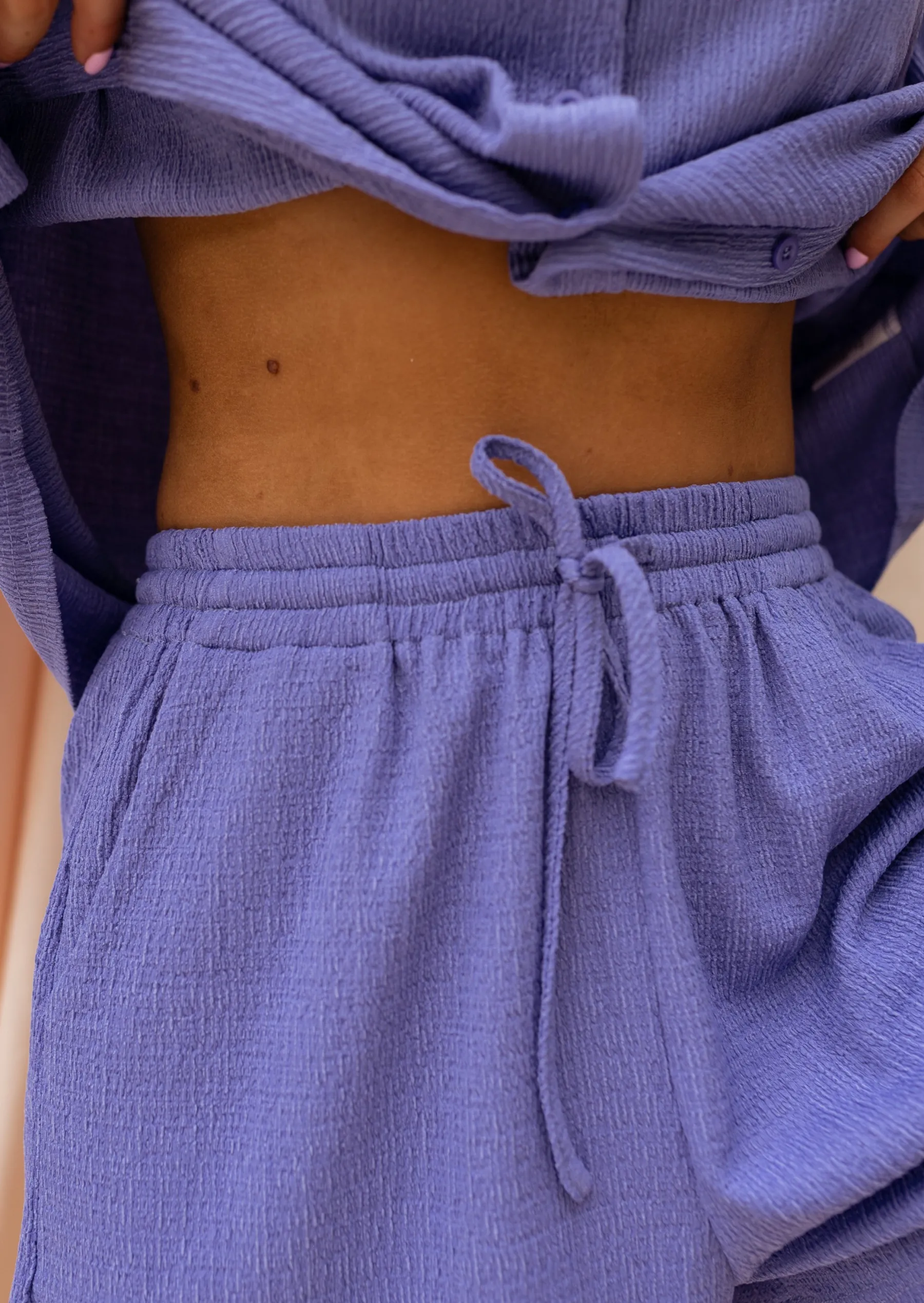 Jupes & Shorts-EASY-CLOTHES Short Harold Mauve - Fluide - Vêtements FemmeEasy Clothes Mauve