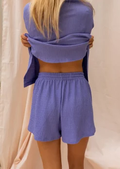 Jupes & Shorts-EASY-CLOTHES Short Harold Mauve - Fluide - Vêtements FemmeEasy Clothes Mauve