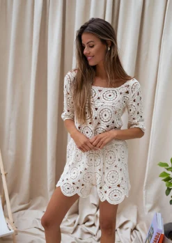 Jupes & Shorts-EASY-CLOTHES Short Marou - écru en crochetEasy Clothes Écru en crochet       