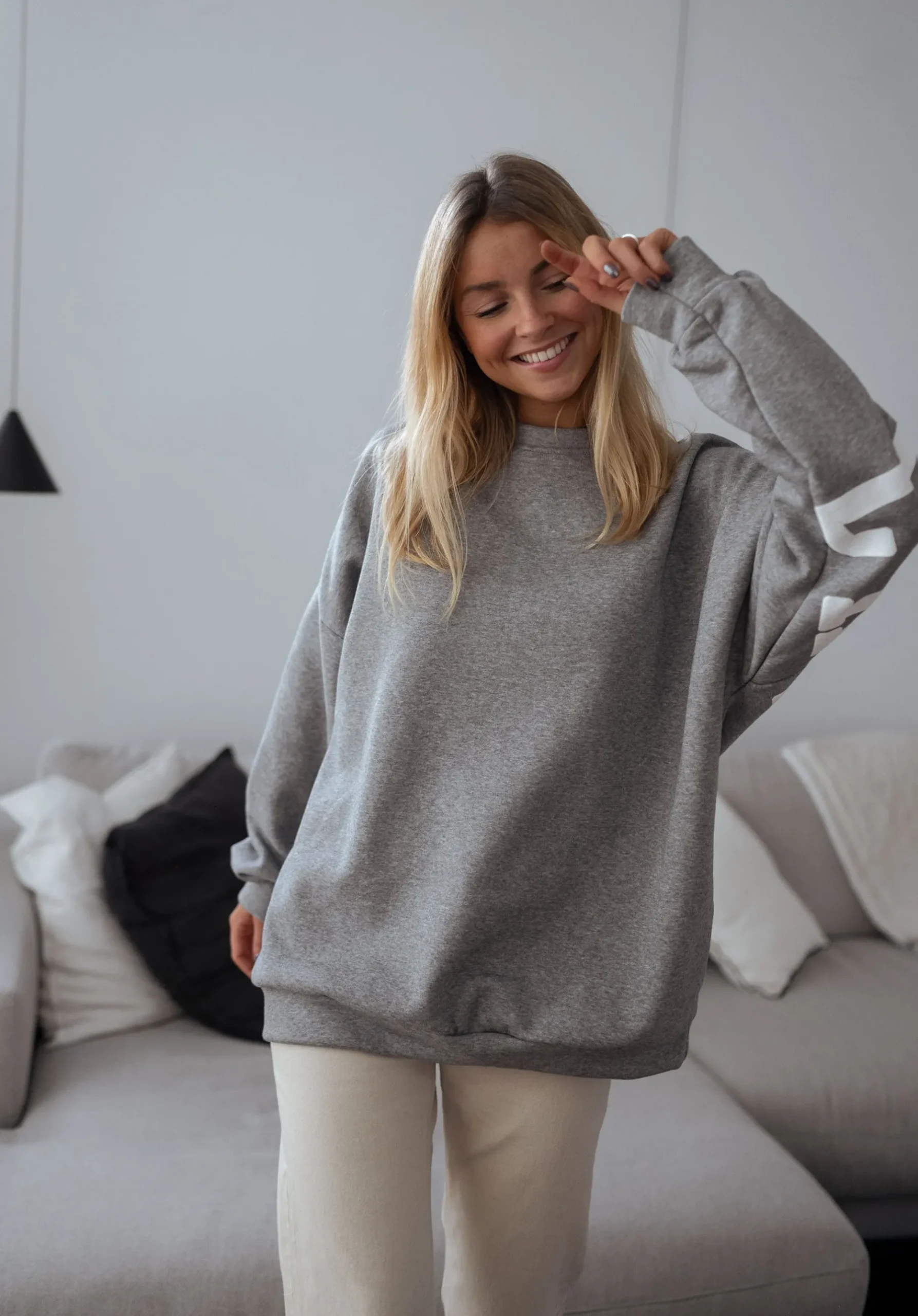 Pulls & Gilets-EASY-CLOTHES Sweat California - grisEasy Clothes Gris