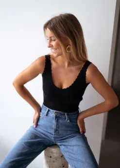 Tops & T-shirts-EASY-CLOTHES Top Bella - noirEasy Clothes Noir