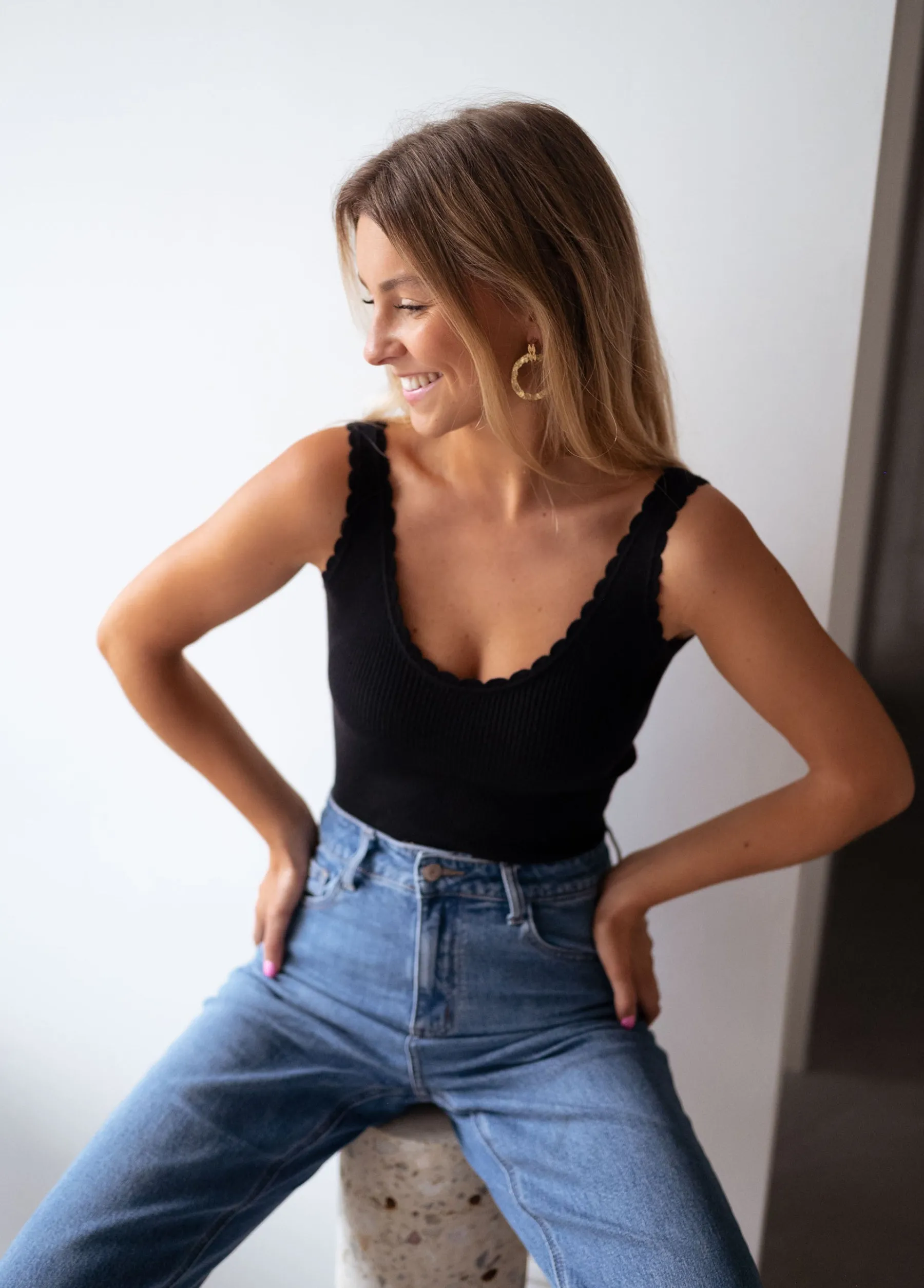 Tops & T-shirts-EASY-CLOTHES Top Bella - noirEasy Clothes Noir