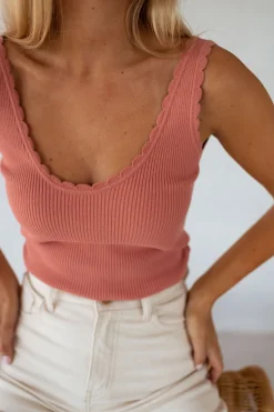 Tops & T-shirts-EASY-CLOTHES Top Bella - terracottaEasy Clothes Terracotta       