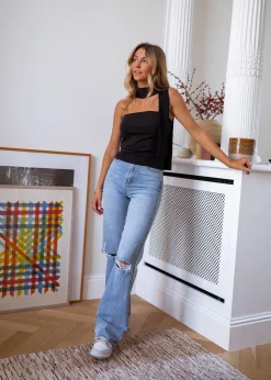 Tops & T-shirts-EASY-CLOTHES Top Boni CREATION - noirEasy Clothes Noir