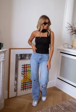 Tops & T-shirts-EASY-CLOTHES Top Boni CREATION - noirEasy Clothes Noir