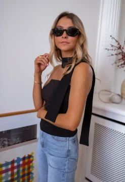 Tops & T-shirts-EASY-CLOTHES Top Boni CREATION - noirEasy Clothes Noir