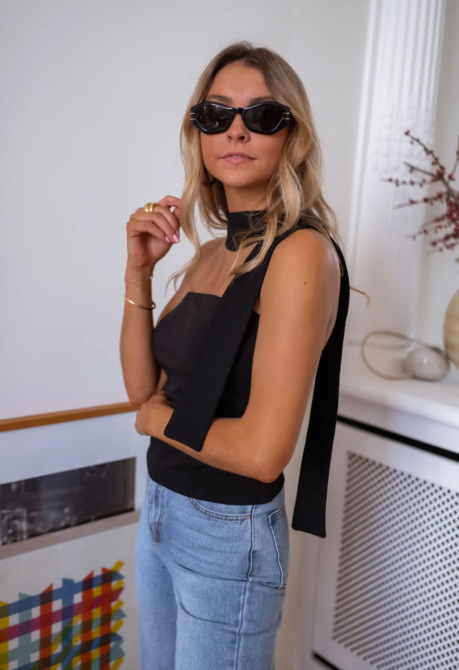 Tops & T-shirts-EASY-CLOTHES Top Boni CREATION - noirEasy Clothes Noir