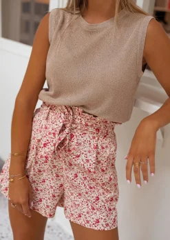 Tops & T-shirts-EASY-CLOTHES Top Brady - Couleur Taupe - Mailles Fines - Élégant & FashionEasy Clothes Taupe