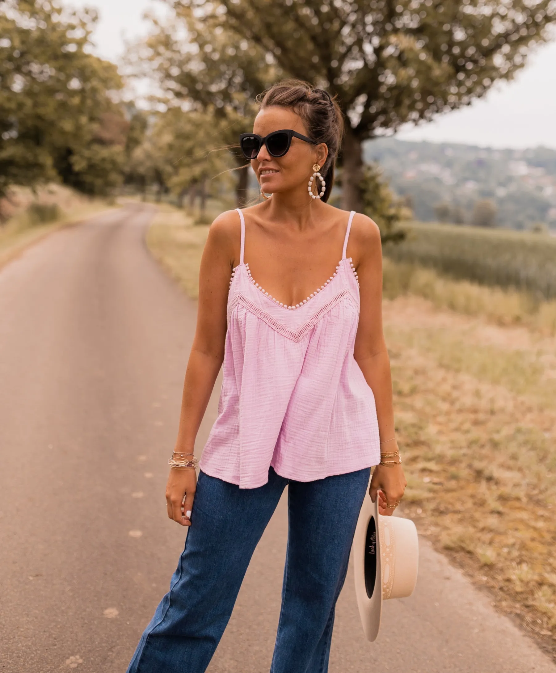 Tops & T-shirts-EASY-CLOTHES Top Esmy - lilasEasy Clothes Lilas