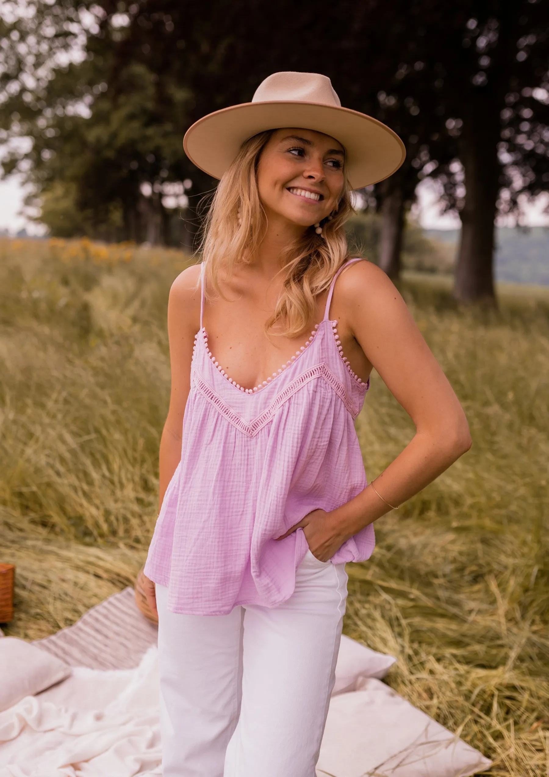 Tops & T-shirts-EASY-CLOTHES Top Esmy - lilasEasy Clothes Lilas