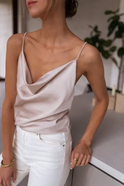 Tops & T-shirts-EASY-CLOTHES Top Fyna - beigeEasy Clothes Beige