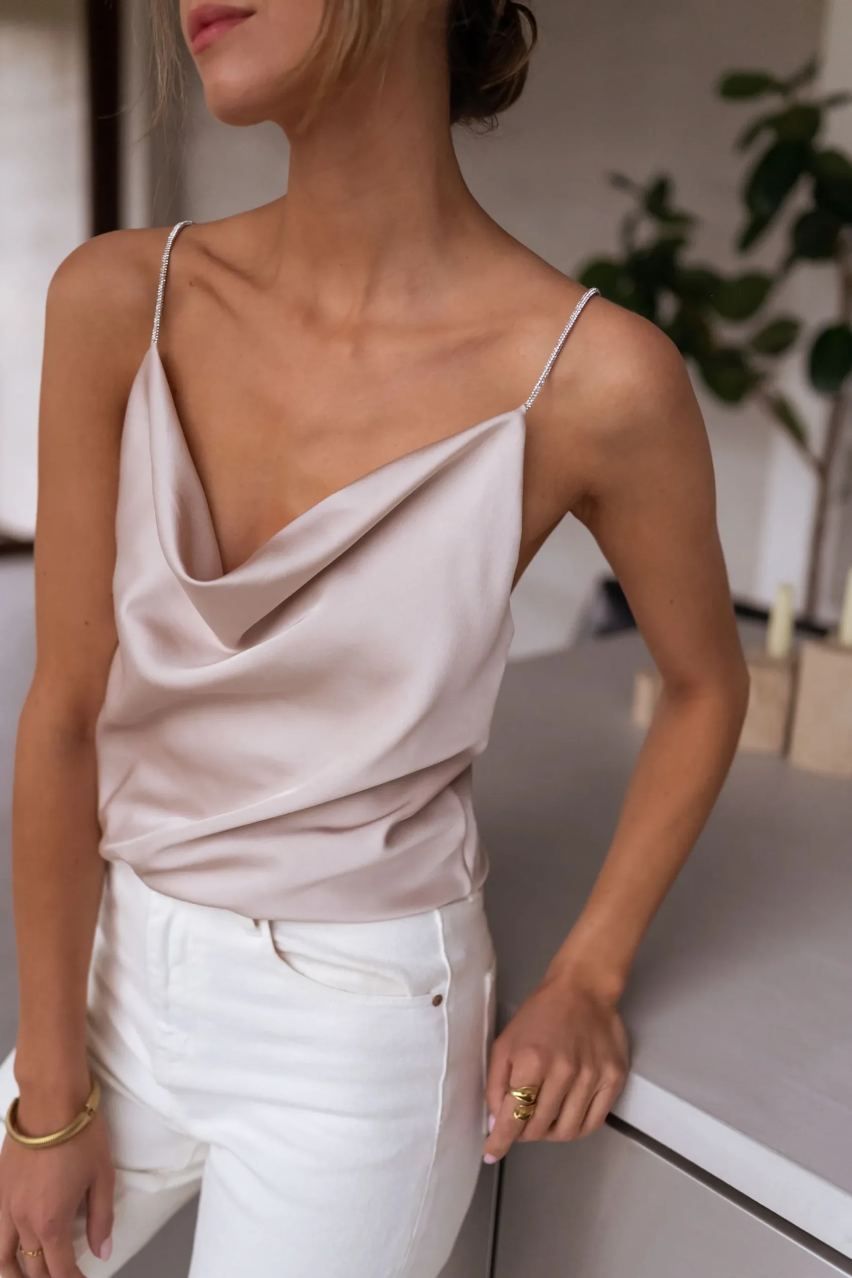 Tops & T-shirts-EASY-CLOTHES Top Fyna - beigeEasy Clothes Beige