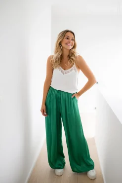 Tops & T-shirts-EASY-CLOTHES Top Georgia écru à dentelle | Top blanc | Prêt-à-porter en ligne | Easy Clothes Écru à dentelle