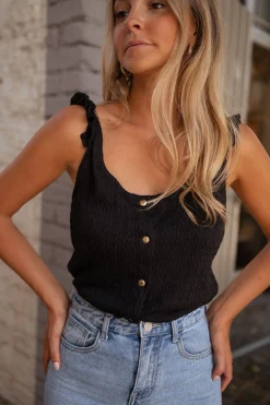Tops & T-shirts-EASY-CLOTHES Top James - noirEasy Clothes Noir       