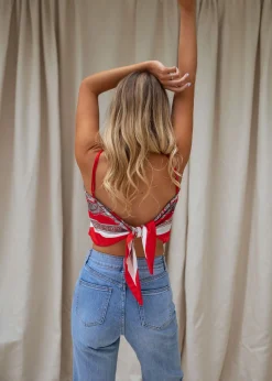 Tops & T-shirts-EASY-CLOTHES Top Juline - effet bandanaEasy Clothes Effet bandana       