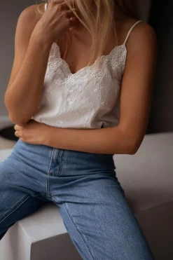 Tops & T-shirts-EASY-CLOTHES Top Kimi - blancEasy Clothes Blanc