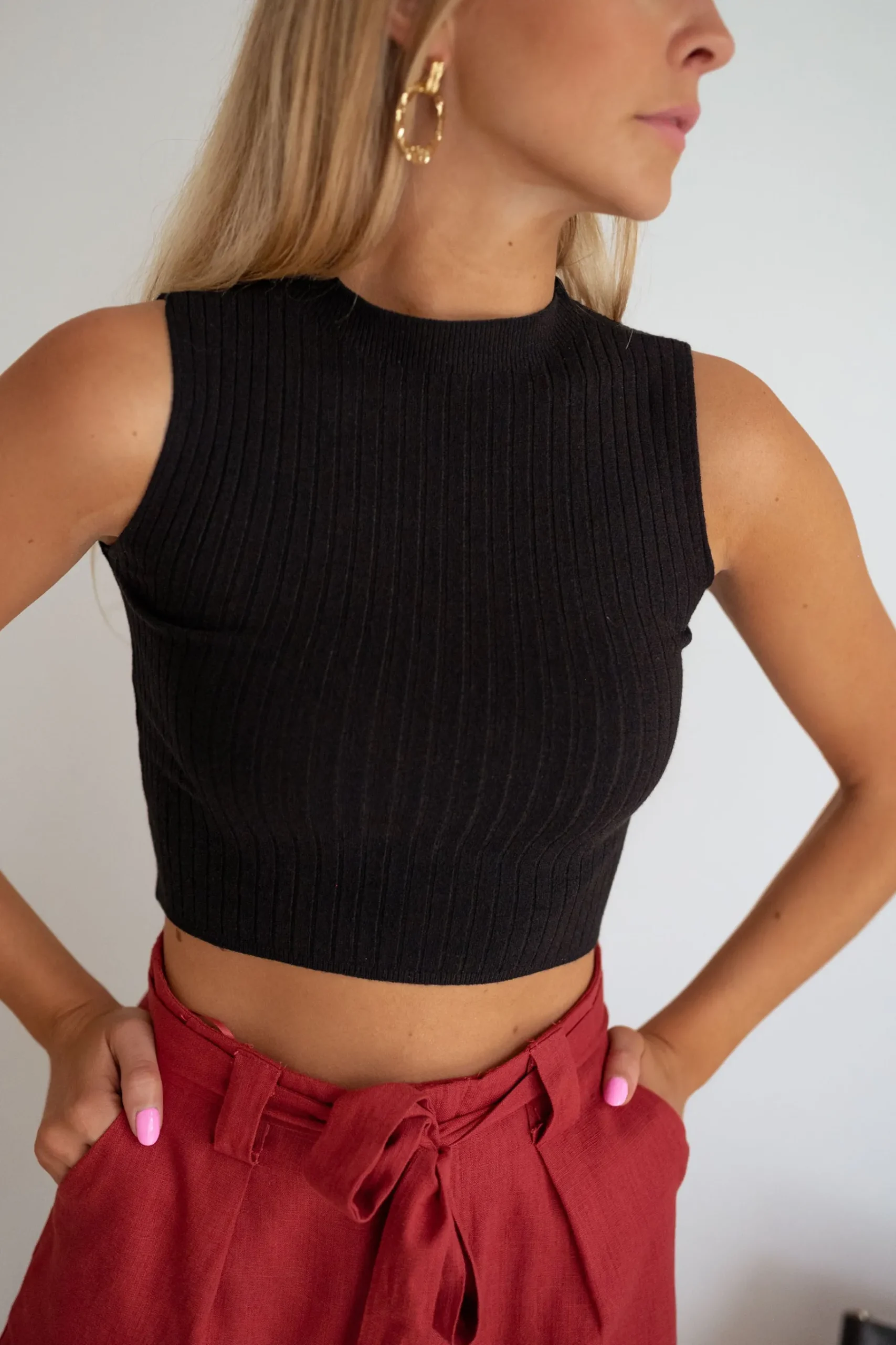 Tops & T-shirts-EASY-CLOTHES Top Lily - noirEasy Clothes Noir