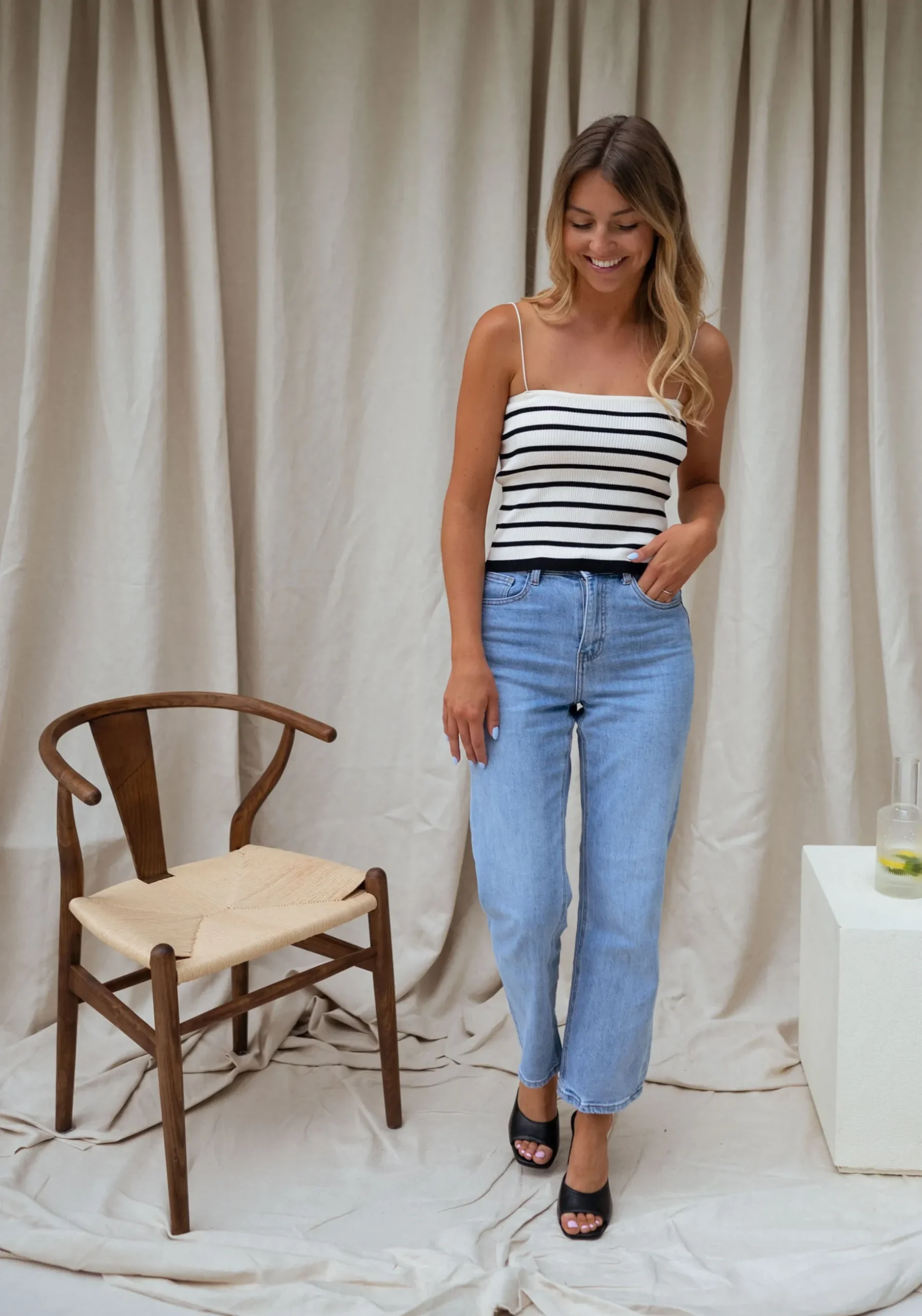 Tops & T-shirts-EASY-CLOTHES Top Livio - à lignesEasy Clothes À lignes