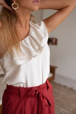 Tops & T-shirts-EASY-CLOTHES Top Maly - beigeEasy Clothes Beige