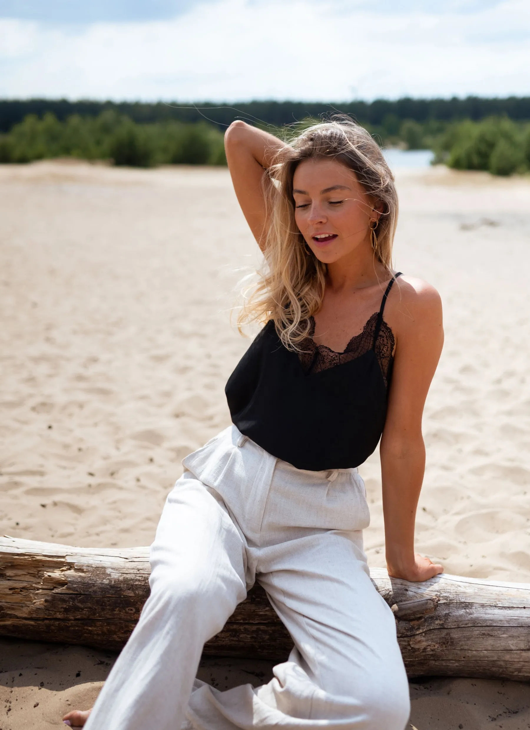 Tops & T-shirts-EASY-CLOTHES Top Ryles - noirEasy Clothes Noir