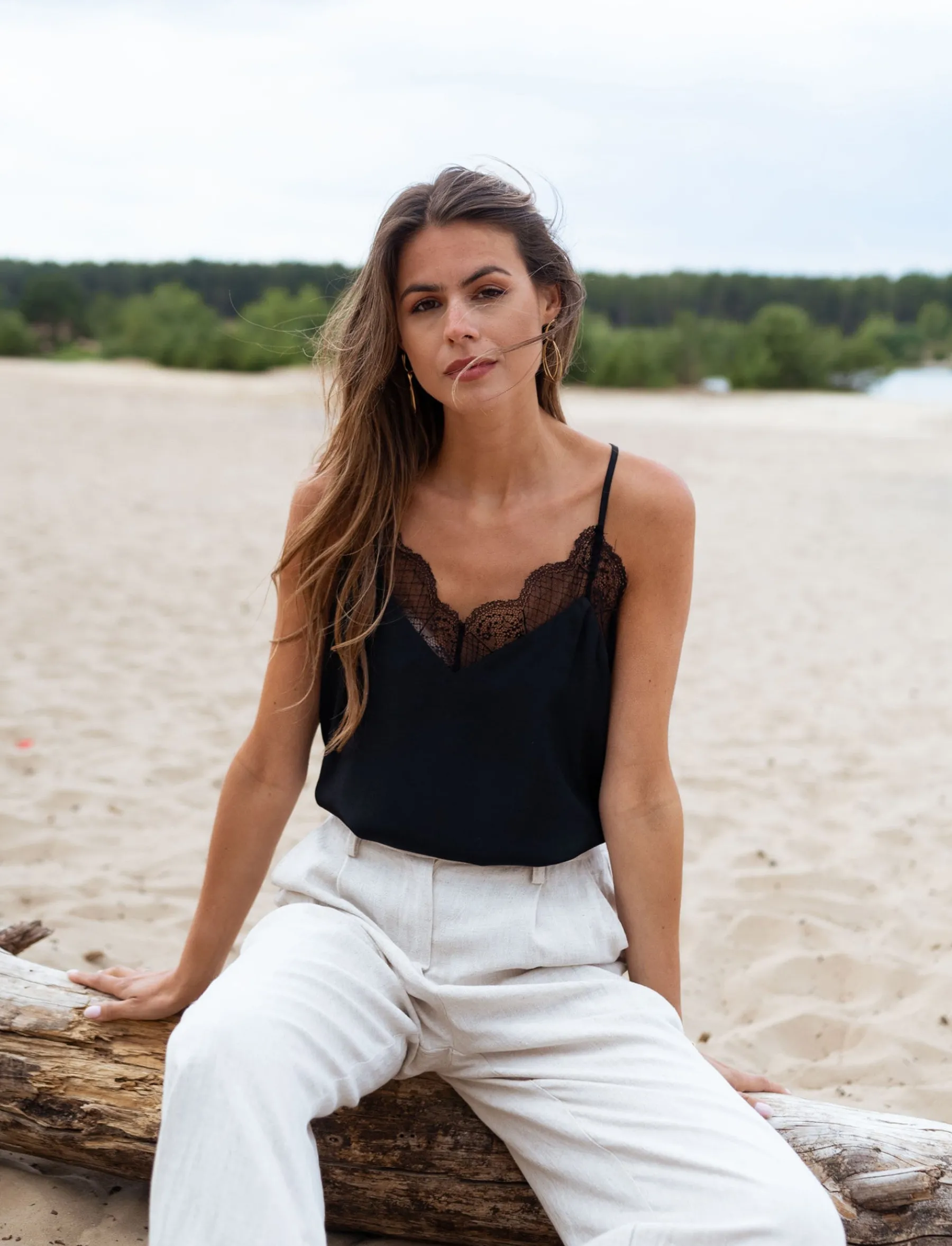 Tops & T-shirts-EASY-CLOTHES Top Ryles - noirEasy Clothes Noir