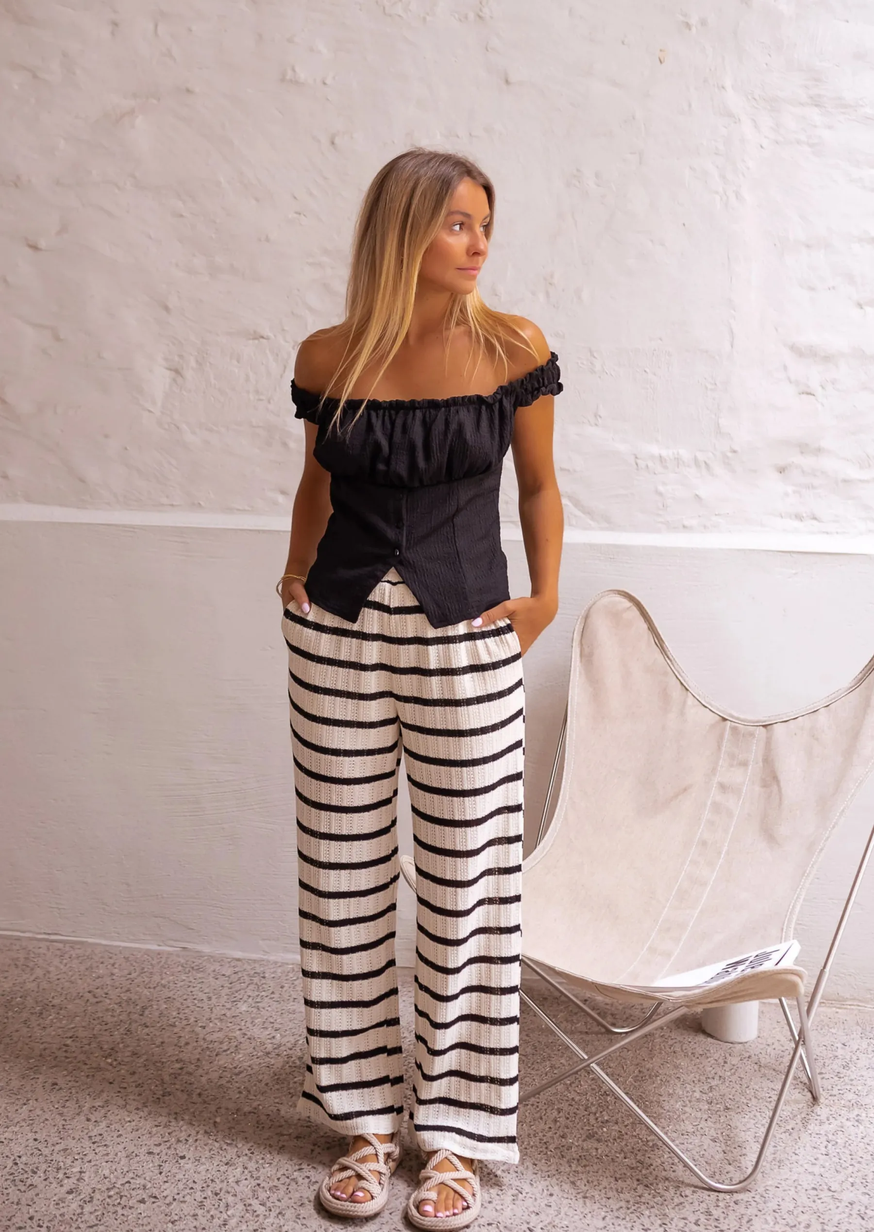 Tops & T-shirts-EASY-CLOTHES Top Seera Noir - Made in France - Création Easy Clothes Noir