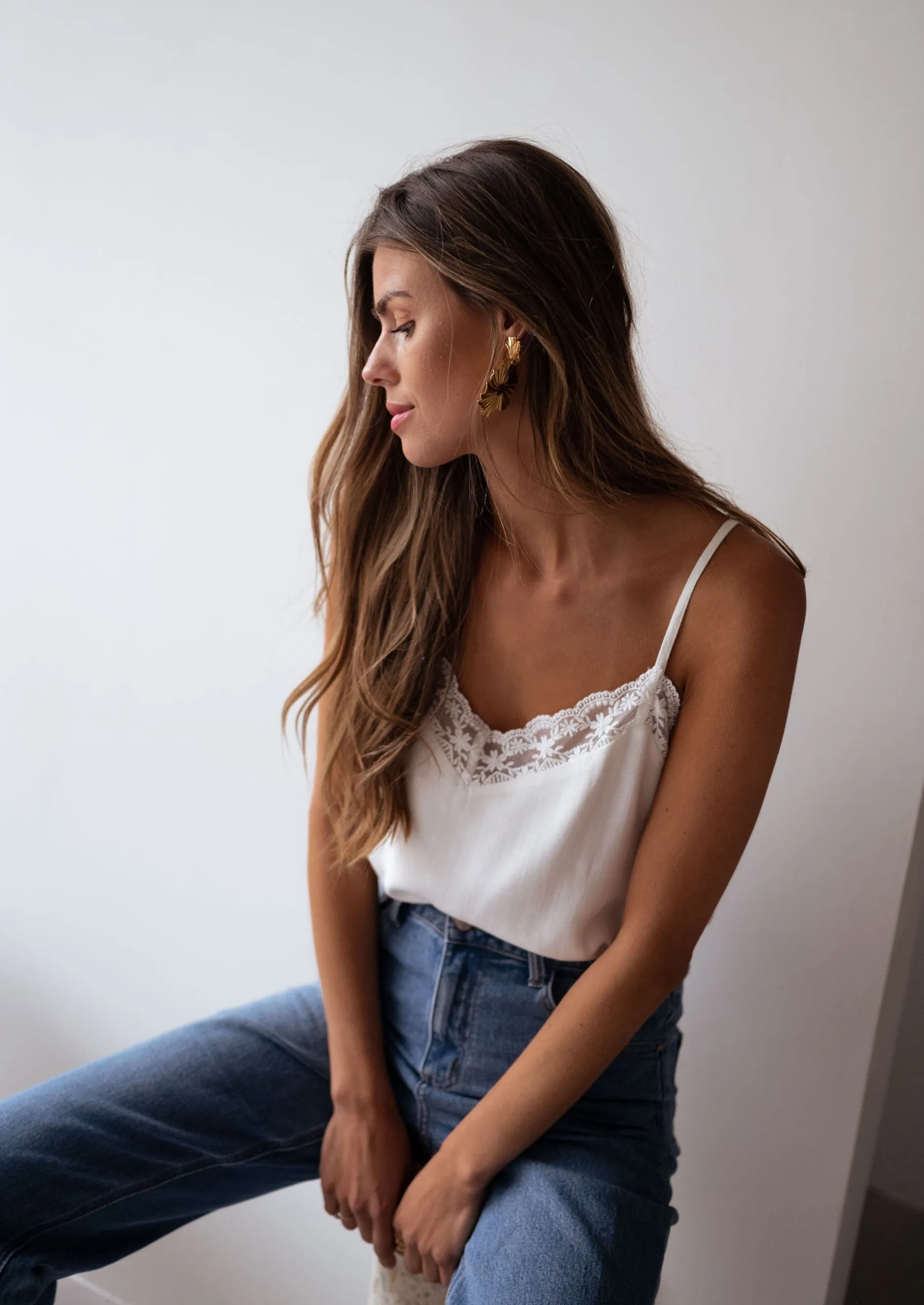 Tops & T-shirts-EASY-CLOTHES Top Selena - blancEasy Clothes Blanc
