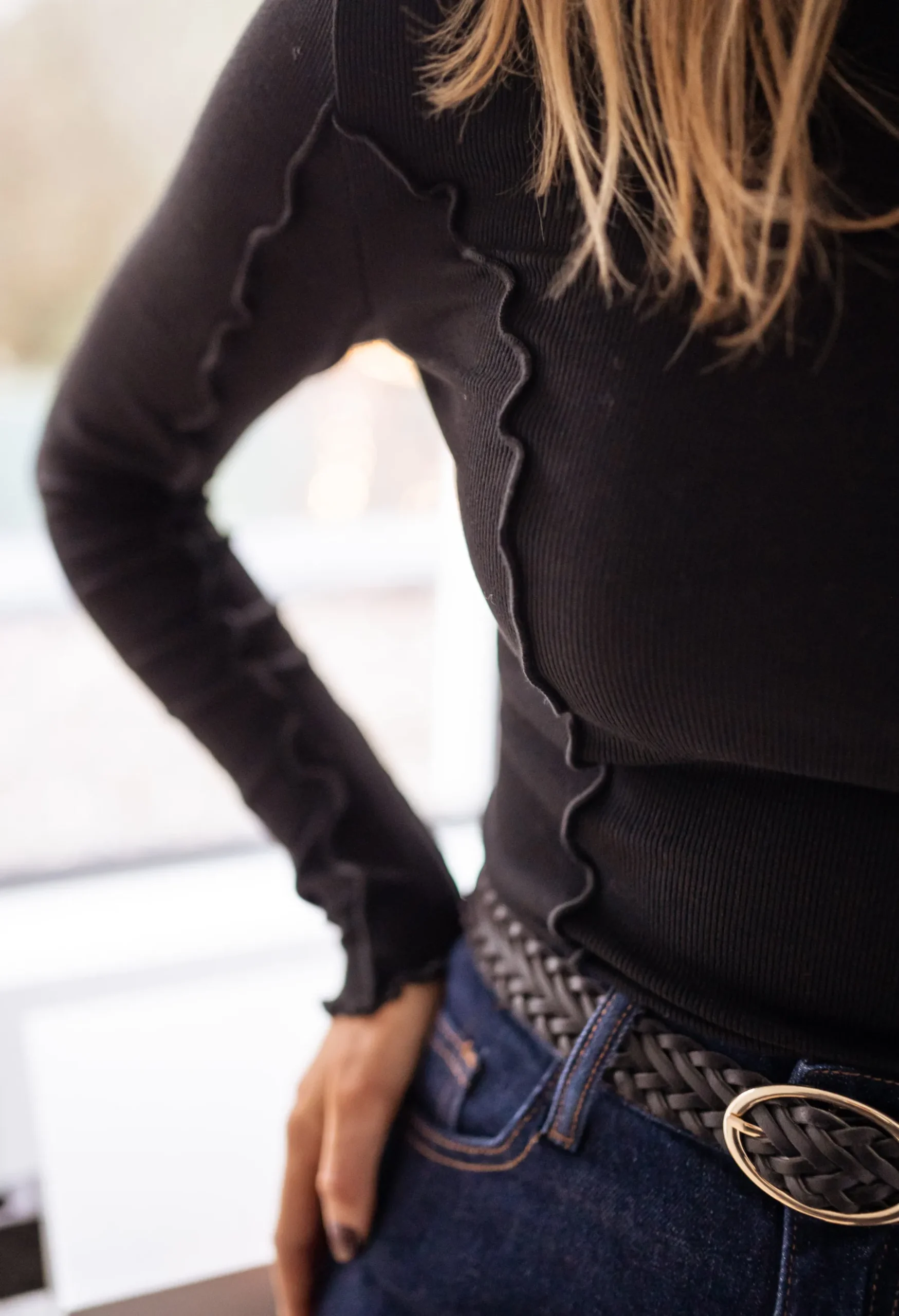 Tops & T-shirts-EASY-CLOTHES T-shirt - Magda - noirEasy Clothes Noir