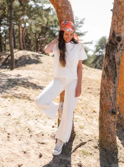 Tops & T-shirts-EASY-CLOTHES T-shirt Belen - blancEasy Clothes Blanc       