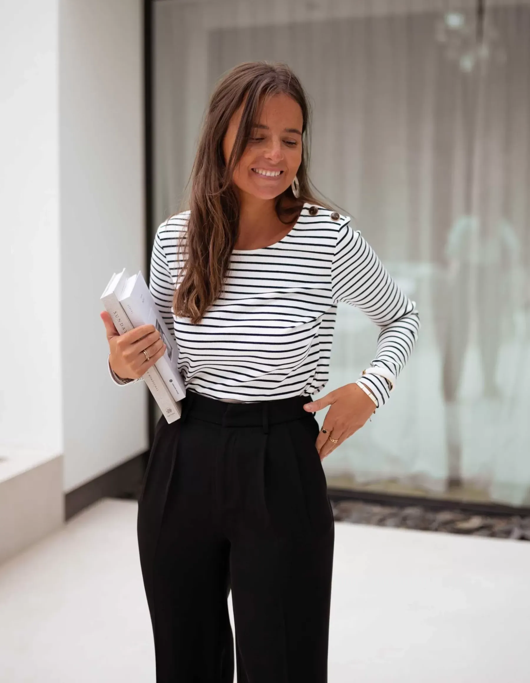 Tops & T-shirts-EASY-CLOTHES T-shirt Ceren - à lignesEasy Clothes À lignes