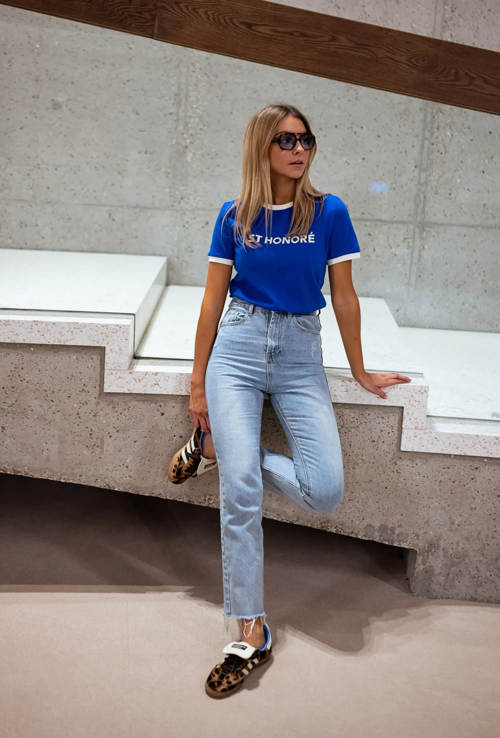 Tops & T-shirts-EASY-CLOTHES T-shirt Honoré - BleuEasy Clothes Bleu
