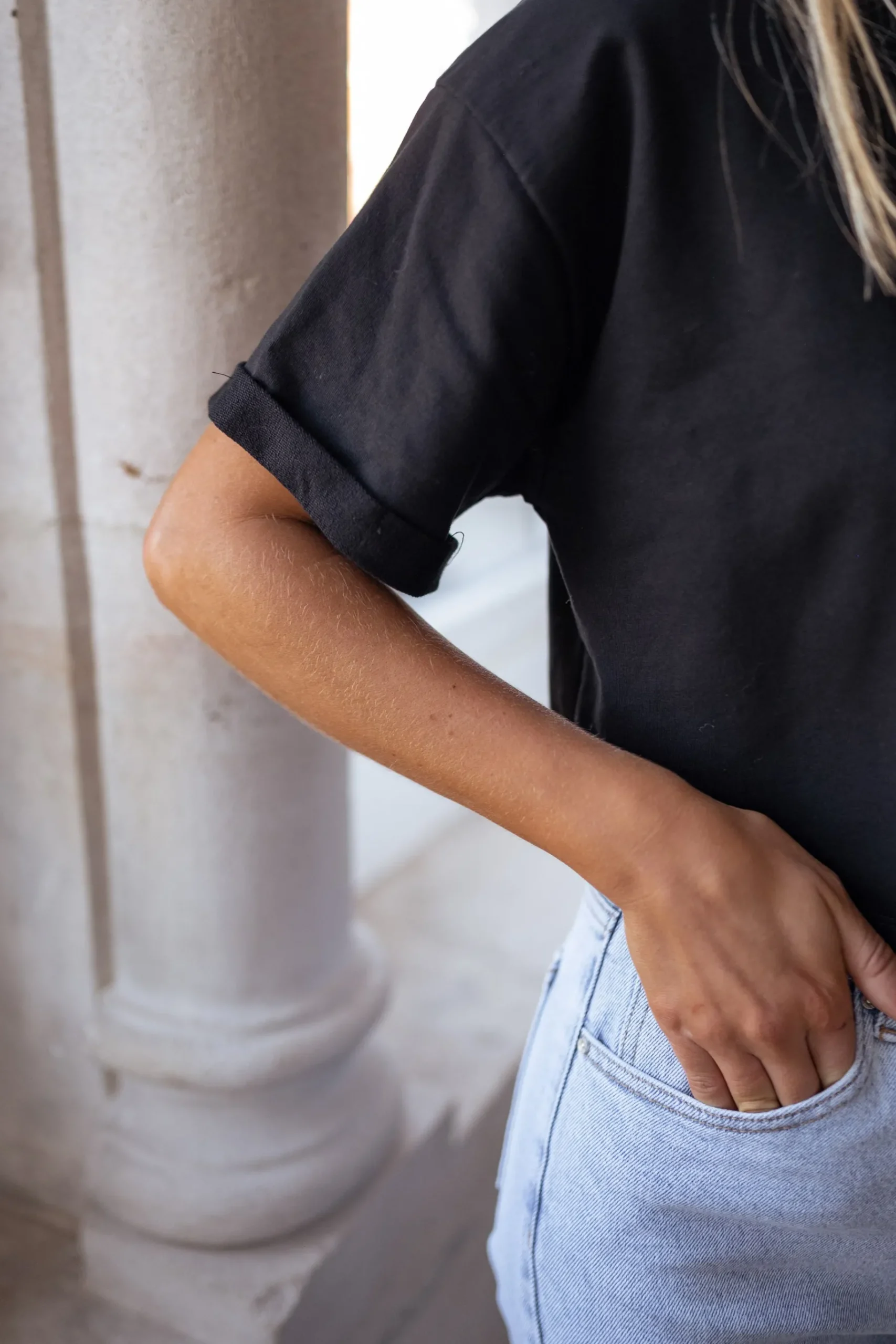 Tops & T-shirts-EASY-CLOTHES T-shirt Jady CREATION - noirEasy Clothes Noir