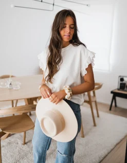 Tops & T-shirts-EASY-CLOTHES T-shirt Jeremie - blancEasy Clothes Blanc
