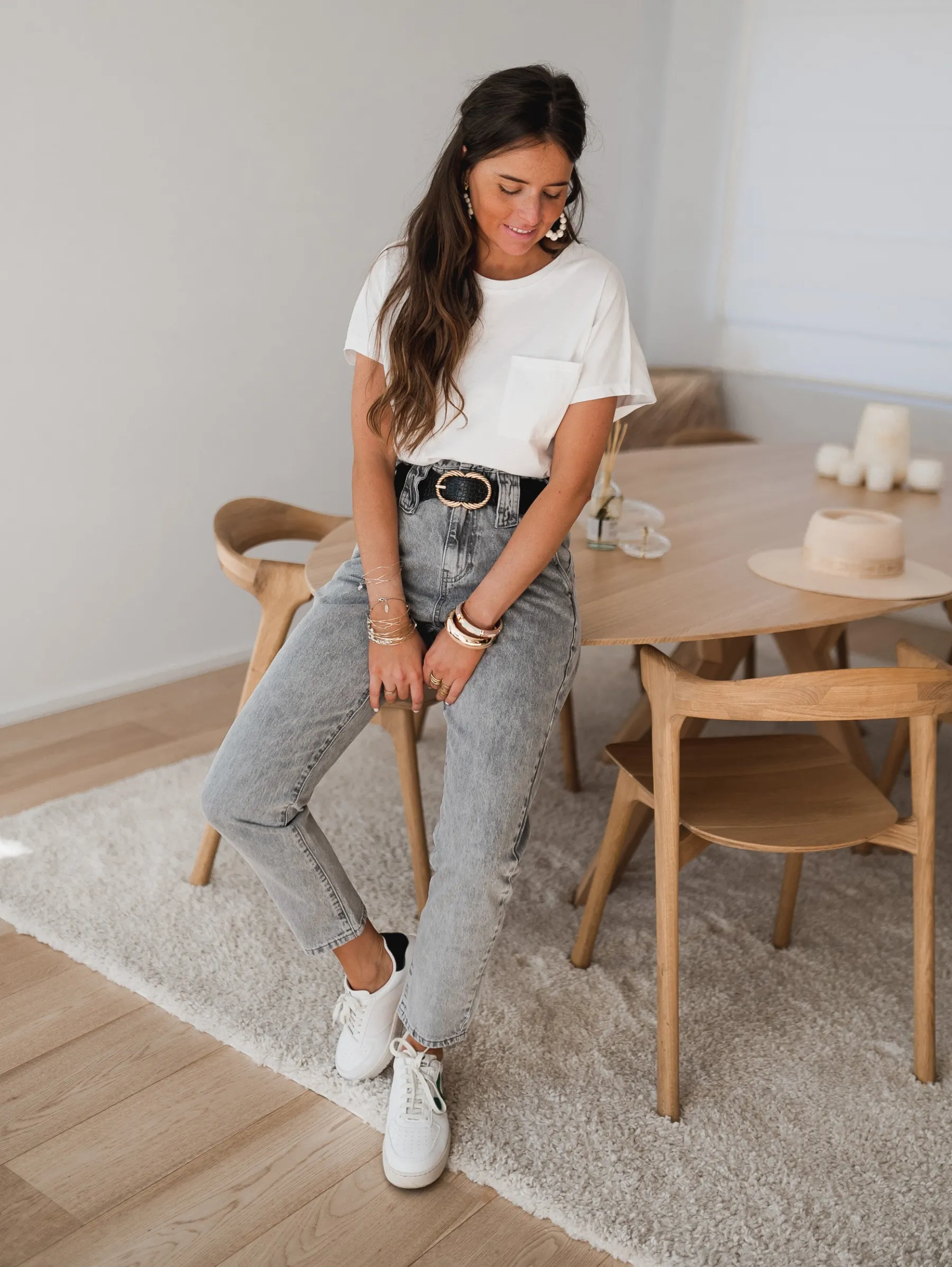 Tops & T-shirts-EASY-CLOTHES T-shirt Léone - blancEasy Clothes Blanc