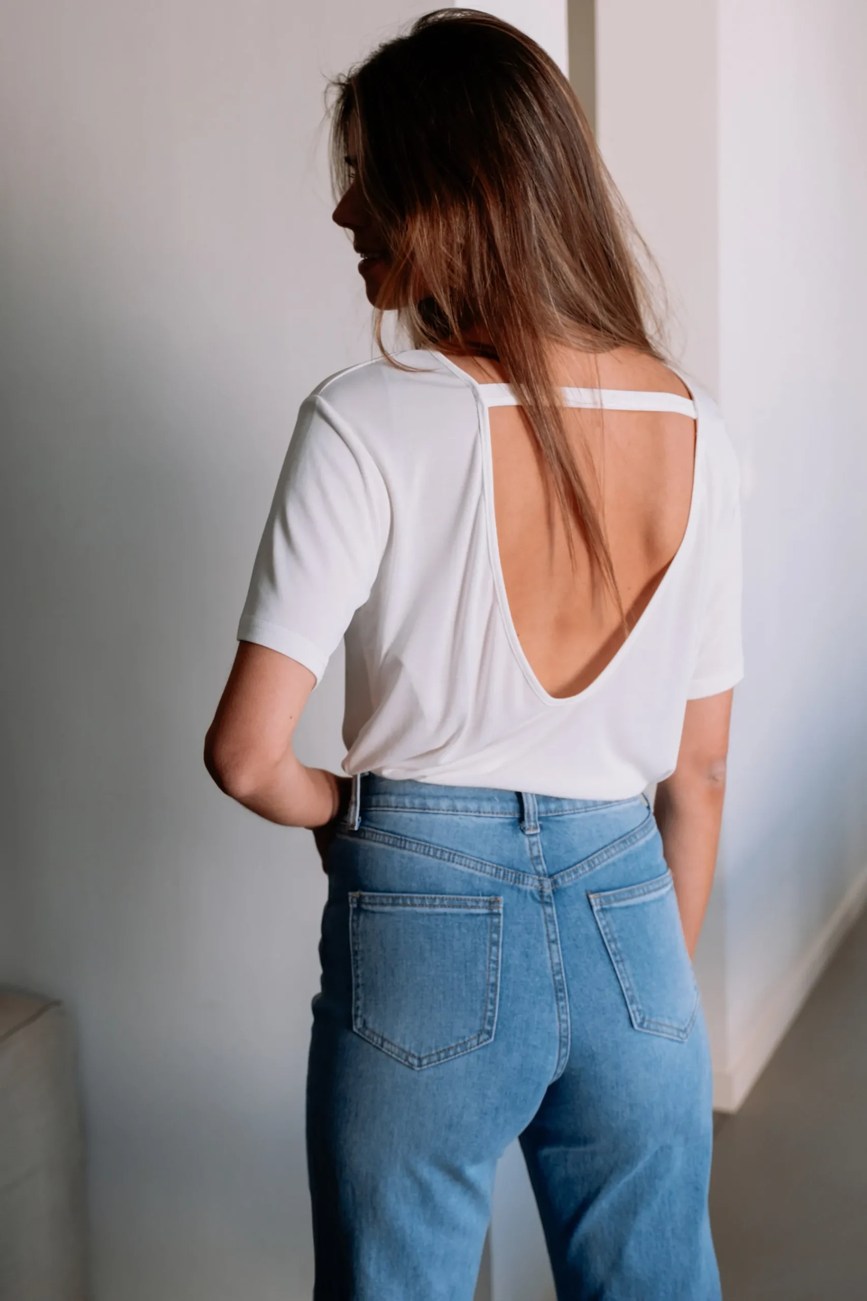 Tops & T-shirts-EASY-CLOTHES T-shirt Luke - écruEasy Clothes Écru