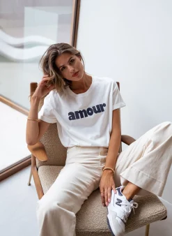 Tops & T-shirts-EASY-CLOTHES T-shirt Moor - bleuEasy Clothes Bleu